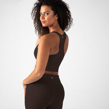 Load image into Gallery viewer, YITTY Active Women's UltraLuxe Built-in Bra Tank Top, Athleisure, 4-Way-Stretch, Cacao