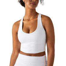 Load image into Gallery viewer, YITTY Active Women's UltraLuxe Built-in Bra Tank Top, Athleisure, 4-Way-Stretch, True White,
