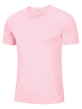 Load image into Gallery viewer, Mens Sun Shirts Quick Dry T-Shirt Short Sleeve Running Shirt Sun Protection Shirts Active Shirts Light Pink