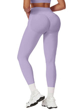 Load image into Gallery viewer, Scrunch Butt Impact Leggings for Women Mid Low Waist 25" Seamless Gym Yoga Pants Tummy Control Compression Booty Tights Lilac