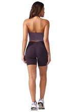 Load image into Gallery viewer, YEOREO Women's Halter Crop Top V Neck Workout Going Out Tank Top Hazel Padded Sleeveless Backless Trendy Summer Camisole BlackBerry Purple