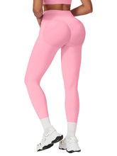 Load image into Gallery viewer, Impact Leggings for Women Seamless Workout Yoga Pants Hidden Scrunch Butt Tummy Control Gym Leggings Mid Low Waist 25" Pink
