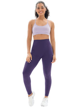 Load image into Gallery viewer, Seamless Workout Sets for Women 2 Piece Adjustable Strappy Sports Bra with High Waisted Butt Lifting Leggings Gym Sets(Our82 Purple/Violet)