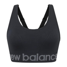 Load image into Gallery viewer, New Balance Seamless Cami Sports Bra, Adjustable Straps with Keyhole Breathability, Black