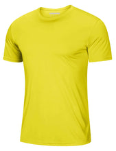 Load image into Gallery viewer, Men's UPF 50 T Shirts Running Shirts Dry Fit Summer Top Tee Cool Active Shirts Short Sleeve Athletic T-Shirts Yellow