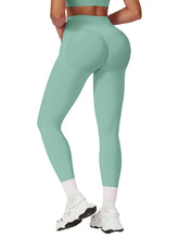 Load image into Gallery viewer, Scrunch Butt Impact Leggings for Women Mid Low Waist 25" Seamless Gym Yoga Pants Tummy Control Compression Booty Tights Light Green