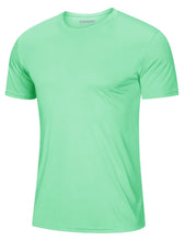 Load image into Gallery viewer, Short Sleeve Shirts for Men Dry Fit Tshirts UPF50 Active Athletic Summer T Shirts Workout Running T-Shirt Mint Green