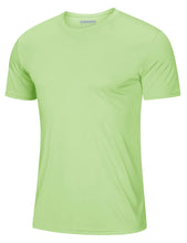 Load image into Gallery viewer, MAGCOMSEN UPF 50 Shirts for Men Short Sleeve Summer T-Shirt UV Protection Running Shirts Quick Dry T Shirts Light Green