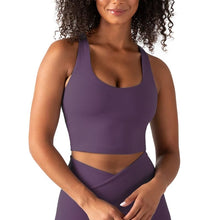 Load image into Gallery viewer, YITTY Active Women's UltraLuxe Built-in Bra Tank Top, Athleisure, 4-Way-Stretch, Purple Mystique