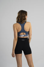 Load image into Gallery viewer, New Balance Womens Seamless Wirefree, Racerback Sports Bra with Removable Pads, Bottom Band with Logo, Black