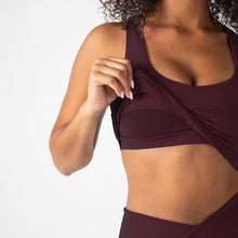 Load image into Gallery viewer, YITTY Active Women's UltraLuxe Built-in Bra Tank Top, Athleisure, 4-Way-Stretch, Burgundy