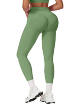 Load image into Gallery viewer, Impact Leggings for Women Seamless Workout Yoga Pants Hidden Scrunch Butt Tummy Control Gym Leggings Mid Low Waist 25" Pistachio