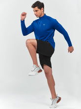 Load image into Gallery viewer, NORTHYARD Men's Running Shirt Long Sleeve Quarter Zip Pullover Moisture Wicking Quick Dry Athletic Workout Shirts Royal Blue