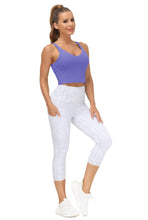 Load image into Gallery viewer, Women’s Longline Sports Bra Wirefree Padded Medium Support Yoga Bras Gym Running Workout Tank Tops(Bright Purple)