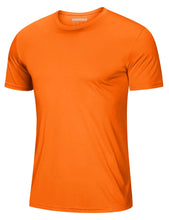 Load image into Gallery viewer, Mens T Shirt UV Shirt Active T Shirts Quick Dry Crew Neck T Shirts Athletic Running Gym Workout Shirts Short Sleeve Tee Top Orange