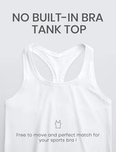 Load image into Gallery viewer, CRZ YOGA Butterluxe Racerback Workout Tank Tops for Women Sleeveless Camisole Gym Athletic Yoga Shirts White