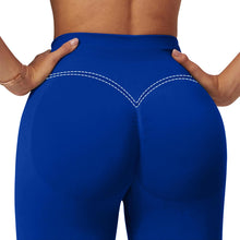 Load image into Gallery viewer, Impact Leggings for Women Seamless Workout Yoga Pants Hidden Scrunch Butt Tummy Control Gym Leggings Mid Low Waist 25" Deep Sea