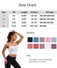 Load image into Gallery viewer, Everrysea Longline Sports Bra for Women Padded Workout Tank Tops Built in Bras Strappy Yoga Corp Top Camisole