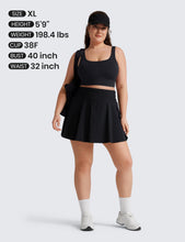 Load image into Gallery viewer, CRZ YOGA Butterluxe Womens U Back Sports Bra - Scoop Neck Padded Low Impact Yoga Clothes Workout Crop Top with Built in Pads Black