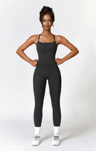 Load image into Gallery viewer, Womens Workout Sets Two Piece Seamless Stretch Cross Back Tank Top Matching Tummy Control High Waist Leggings Set 2 Piece For Women Gym Yoga Active Wear Outfits Athletic Work Out Clothes Black
