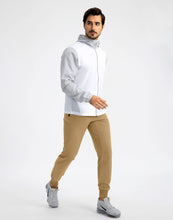 Load image into Gallery viewer, Pudolla Men's Lightweight Jogger Pants Workout Running Tapered Joggers for Men with Zipper Pockets for Athletic Travel Casual(Dark Khaki)