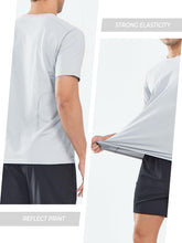 Load image into Gallery viewer, NORTHYARD Men's Workout Gym Shirts Quick Dry T-Shirts Running Athletic Short Sleeve Shirt for Men LIGHTGREY