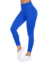 Load image into Gallery viewer, NORMOV Seamless Workout Butt Lifting Leggings - Booty Scrunch Gym Leggings for Women(Blue,S)
