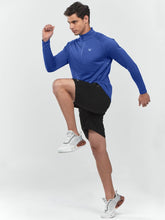 Load image into Gallery viewer, NORTHYARD Men's Running Shirt Long Sleeve Quarter Zip Pullover Moisture Wicking Quick Dry Athletic Workout Shirts Darkblue