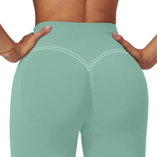Load image into Gallery viewer, Scrunch Butt Impact Leggings for Women Mid Low Waist 25" Seamless Gym Yoga Pants Tummy Control Compression Booty Tights Light Green
