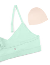 Load image into Gallery viewer, CRZ YOGA Butterluxe V-Neck Sports Bras for Women - Adjustable Thin Straps Padded Yoga Top Basic Wireless Camisole Mint Moment