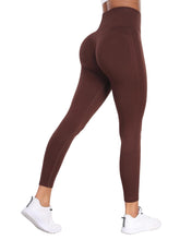 Load image into Gallery viewer, NORMOV Seamless Workout Butt Lifting Leggings - Booty Scrunch Gym Leggings for Women(Coffee,S)
