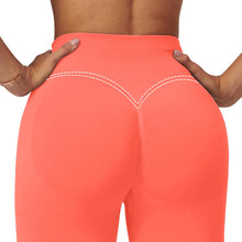 Load image into Gallery viewer, Impact Leggings for Women Seamless Workout Yoga Pants Hidden Scrunch Butt Tummy Control Gym Leggings Mid Low Waist 25" Coral