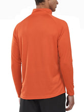 Load image into Gallery viewer, NORTHYARD Men's Running Shirt Long Sleeve Quarter Zip Pullover Moisture Wicking Quick Dry Athletic Workout Shirts Orange