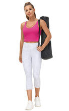 Load image into Gallery viewer, Women’s Longline Sports Bra Wirefree Padded Medium Support Yoga Bras Gym Running Workout Tank Tops(Bright Pink)