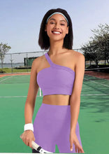 Load image into Gallery viewer, Purple Two Piece Women's Workout Outfits (2Pce Set)