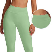 Load image into Gallery viewer, Impact Leggings for Women Seamless Workout Yoga Pants Hidden Scrunch Butt Tummy Control Gym Leggings Mid Low Waist 25" Palm Green