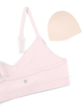 Load image into Gallery viewer, CRZ YOGA Butterluxe V-Neck Sports Bras for Women - Adjustable Thin Straps Padded Yoga Top Basic Wireless Camisole Strawberry Pink