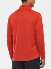 Load image into Gallery viewer, NORTHYARD Men's Running Shirt Long Sleeve Quarter Zip Pullover Moisture Wicking Quick Dry Athletic Workout Shirts RED