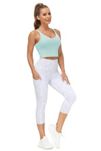 Load image into Gallery viewer, Women’s Longline Sports Bra Wirefree Padded Medium Support Yoga Bras Gym Running Workout Tank Tops (Light Blue)