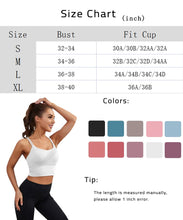 Load image into Gallery viewer, Everrysea Longline Sports Bra for Women Padded Workout Tank Tops Built in Bras Strappy Yoga Corp Top Camisole