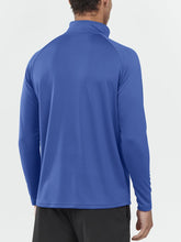 Load image into Gallery viewer, NORTHYARD Men's Running Shirt Long Sleeve Quarter Zip Pullover Moisture Wicking Quick Dry Athletic Workout Shirts Darkblue
