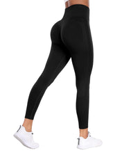 Load image into Gallery viewer, NORMOV Seamless Workout Butt Lifting Leggings - Booty Scrunch Gym Leggings for Women(Black,S)