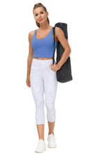 Load image into Gallery viewer, Women’s Longline Sports Bra Wirefree Padded Medium Support Yoga Bras Gym Running Workout Tank Tops(Sea Blue)