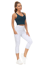 Load image into Gallery viewer, Women’s Longline Sports Bra Wirefree Padded Medium Support Yoga Bras Gym Running Workout Tank Tops(Dark Blue Green)