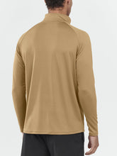 Load image into Gallery viewer, NORTHYARD Men's Running Shirt Long Sleeve Quarter Zip Pullover Moisture Wicking Quick Dry Athletic Workout Shirts Khaki