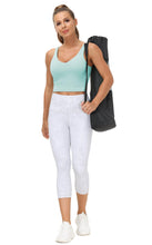 Load image into Gallery viewer, Women’s Longline Sports Bra Wirefree Padded Medium Support Yoga Bras Gym Running Workout Tank Tops (Light Blue)