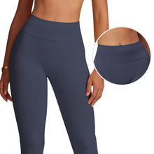 Load image into Gallery viewer, Impact Leggings for Women Seamless Workout Yoga Pants Hidden Scrunch Butt Tummy Control Gym Leggings Mid Low Waist 25" Slate Gray
