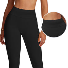 Load image into Gallery viewer, Impact Leggings for Women Seamless Workout Yoga Pants Hidden Scrunch Butt Tummy Control Gym Leggings Mid Low Waist 25" Black