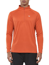 Load image into Gallery viewer, NORTHYARD Men's Running Shirt Long Sleeve Quarter Zip Pullover Moisture Wicking Quick Dry Athletic Workout Shirts Orange