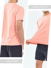 Load image into Gallery viewer, NORTHYARD Men's Workout Gym Shirts Quick Dry T-Shirts Running Athletic Short Sleeve Shirt for Men Pink
